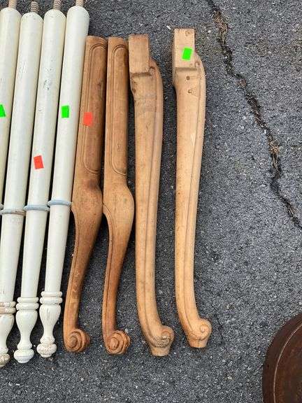 Table or Furniture Legs in Two Sets of Four and Two Pairs