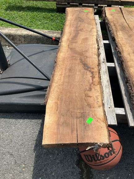 Lumber Slab With Natural Edges, Each End Measuring 11.5”Wx56”Lx1.5” Thickness