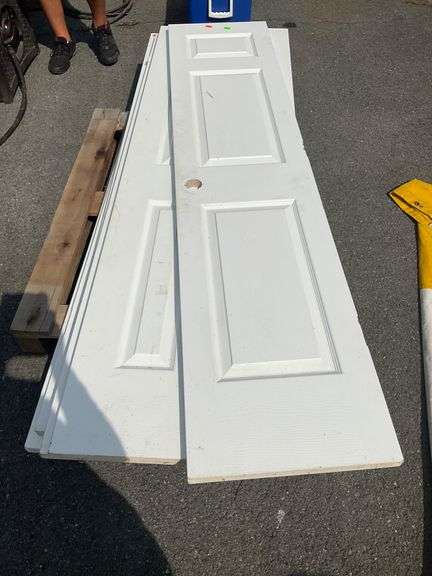 Six 3-Panel Pantry/Closet Doors, White Finish, 80”Hx18”W Each