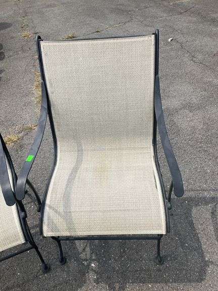 Outdoor Metal Spring Rocking Chairs With Mesh Seating