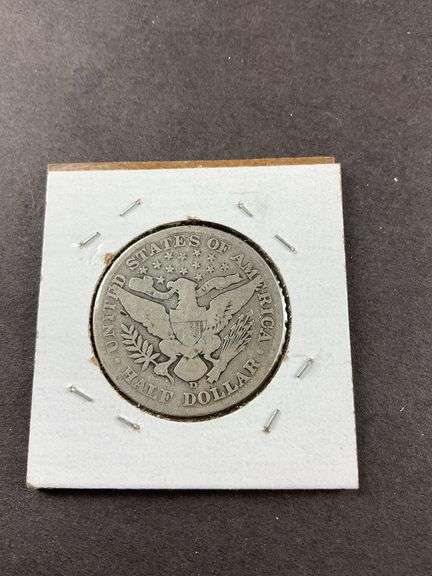 1907 D barber half dollar