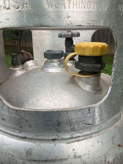Propane Tank for Forklift Application, Approximately Half Full