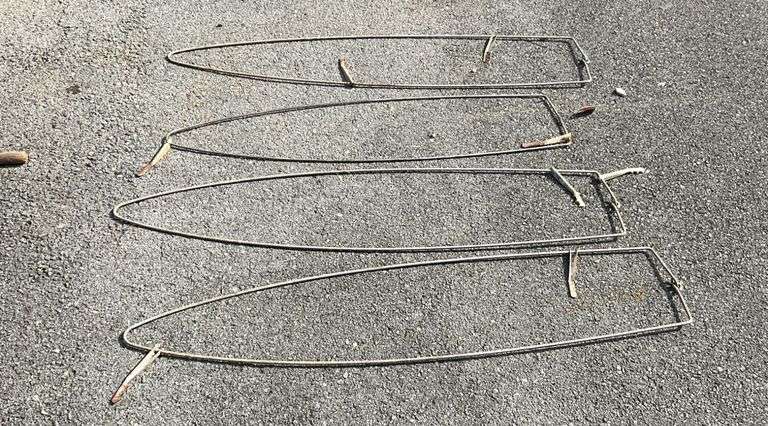 Four Curved Metal Frames