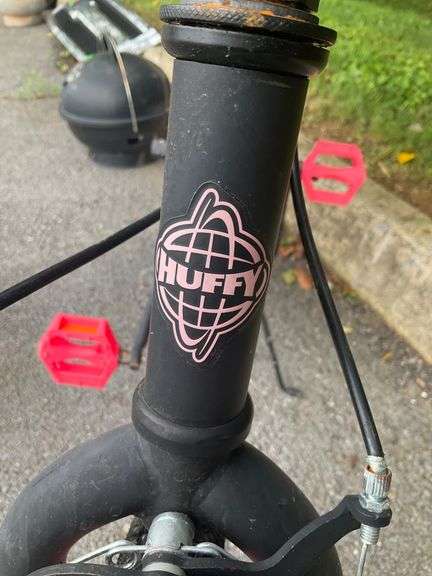 Huffy BMX Bike with Black Frame and Pink Accents