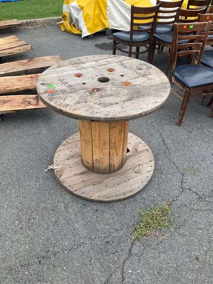 Wooden Spool, 34” Dia x 30” H