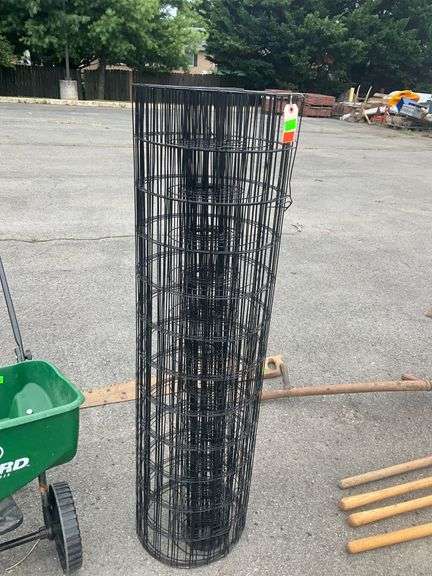 Partial Roll of Black Metal Fencing, 48”H