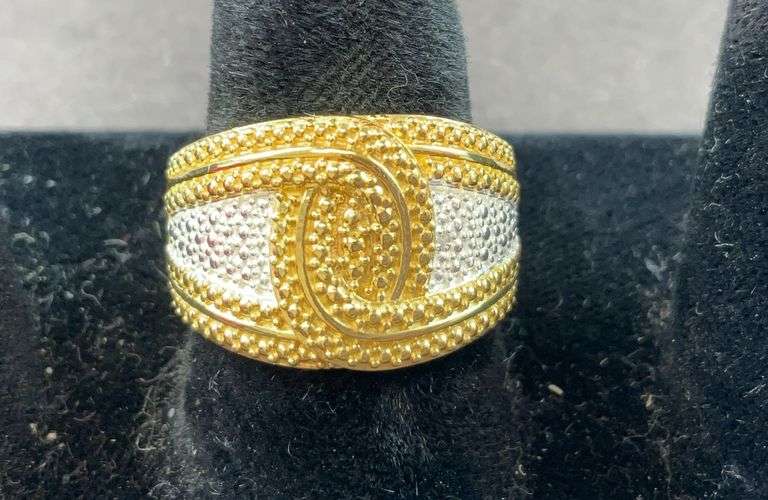 Diamond accent ring size 7 Goldplated