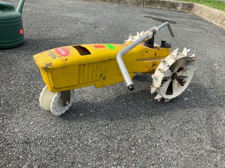 Nelson Rain Train Cast Iron Traveling Lawn Sprinkler