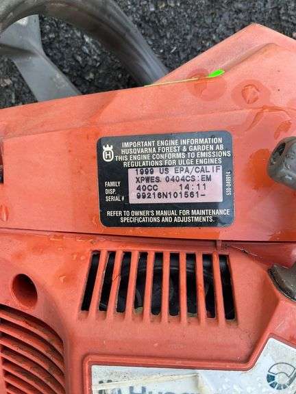 Husqvarna Chainsaw with 16-Inch Bar and 3/8-Inch Pitch