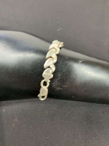 Sterling silver bracelet marked  “Stargold” 7.5in , 8.3gram