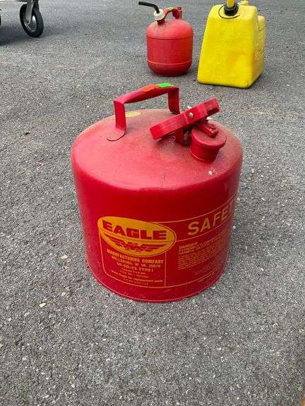 Eagle Five-Gallon Metal Safety Can with Red Finish