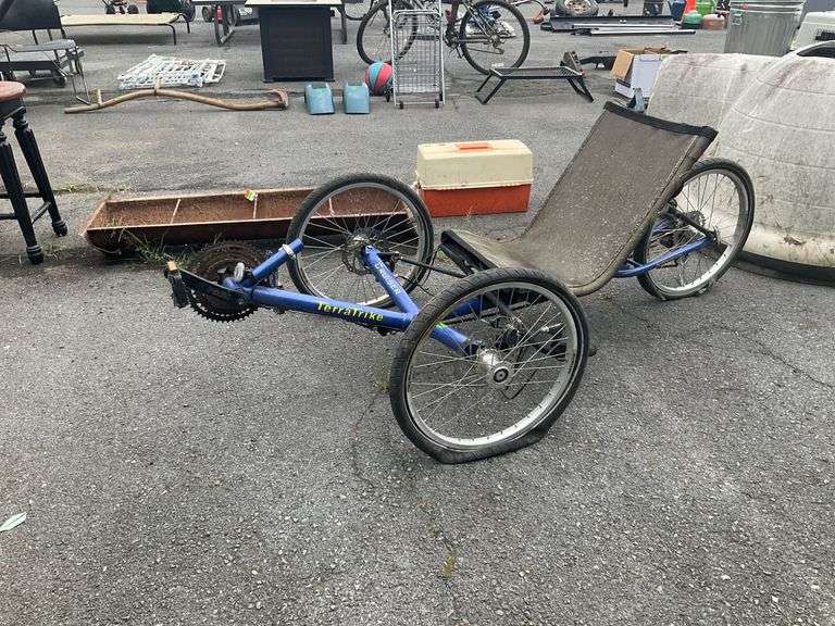 TerraTrike Recumbent Tricycle with Damaged Wheels