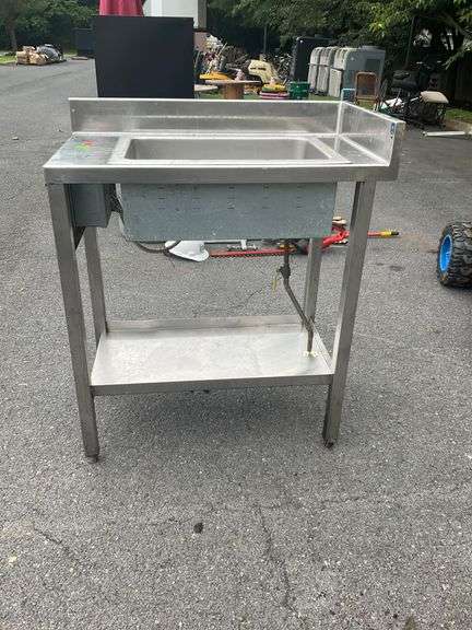 Commercial Stainless Steel Utility Sink with Drainage and Undershelf