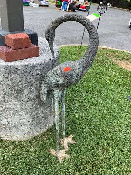 Decorative Crane Sculpture, 36-Inch Height