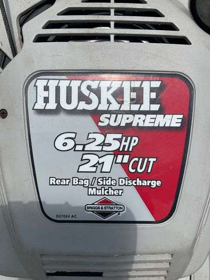 Huskee Supreme 6.25 HP 21-Inch Gas Lawn Mower with Rear Bag and Side Discharge