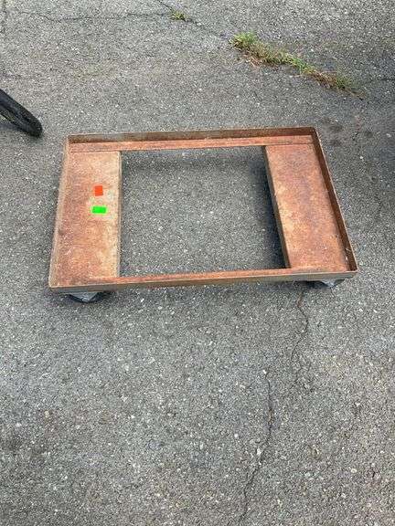 Open Floor Dolly with Metal Construction and Four Casters