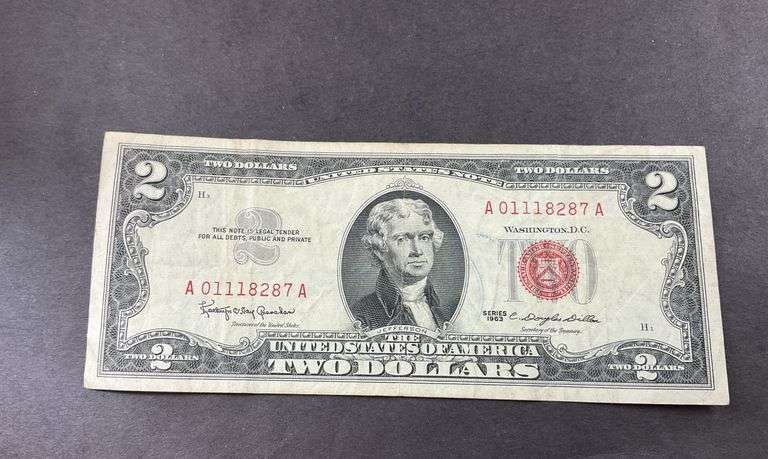 $2.00 Bill Red Seal Series 1963