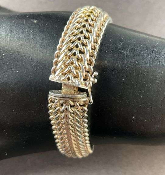 Milor Silver Bracelet Made In Italy 25.4 grams Sterling Silver size 7"