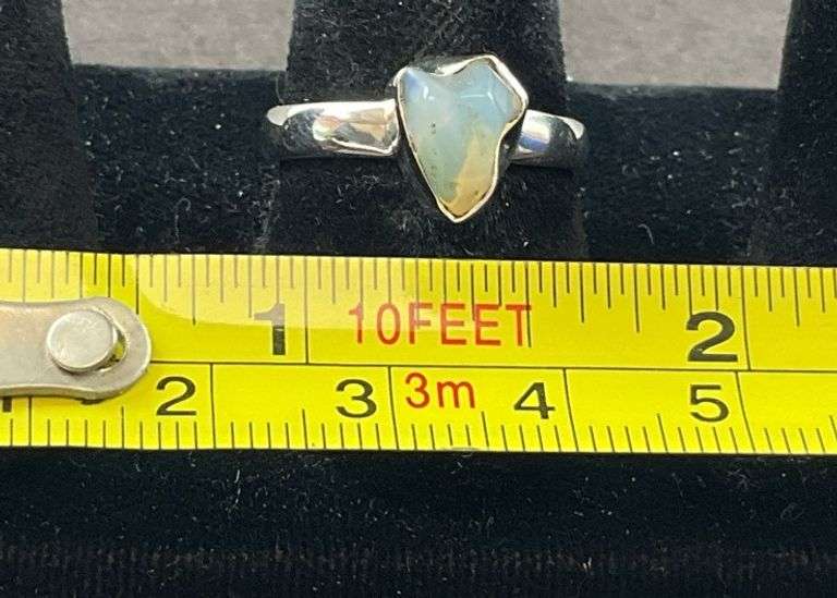 Sterling silver rough opal ring size 7.5