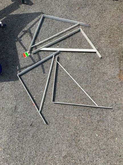 Four Metal Wall Brackets in Geometric Design
