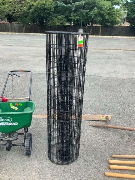 Partial Roll of Black Metal Fencing, 48”H