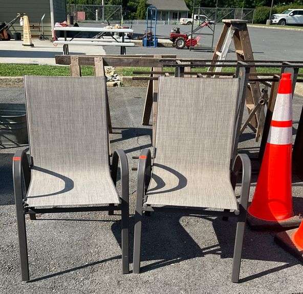 Aluminum Frame Patio Chairs with Woven Seats