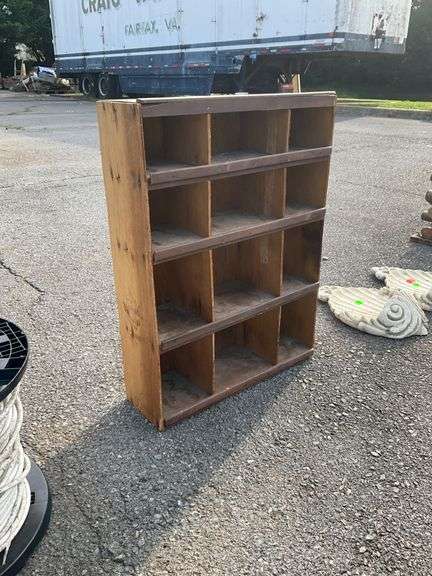 Wooden Divided Organizer with 12 Cubbies