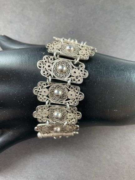 Vintage Bracelet With Silver Balls 27.2 grams Sterling Silver size 6" Mexico