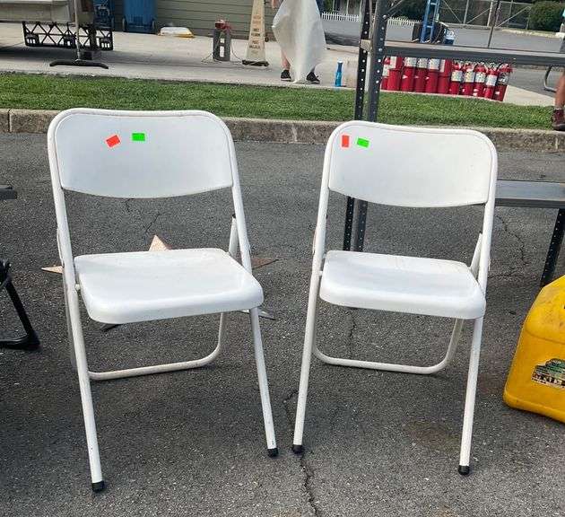 White Metal Folding Chairs