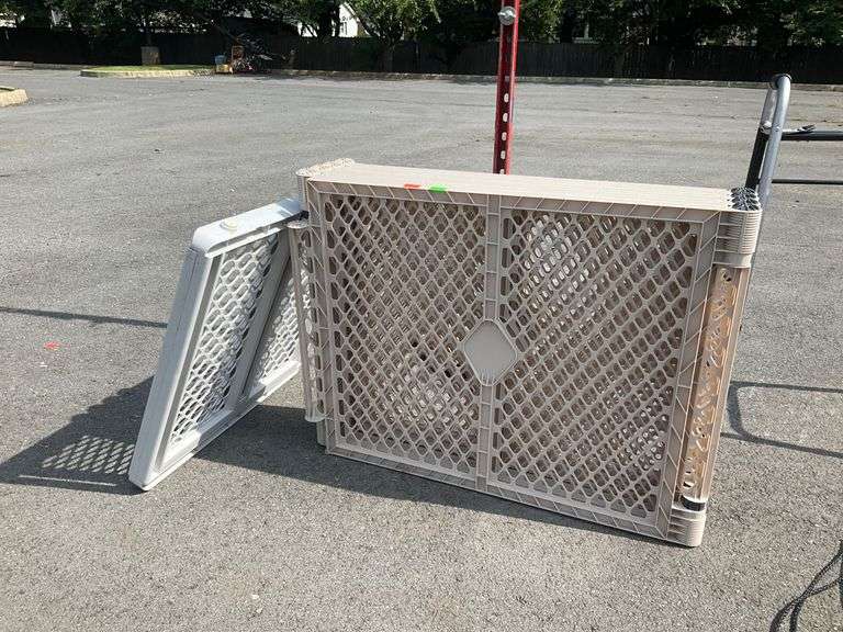 8-Panel Vented Playpen and Hallway Gate Set