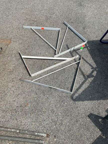 Four Metal Wall Brackets in Geometric Design