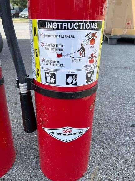 Two Amerex ABC Dry Chemical Fire Extinguishers