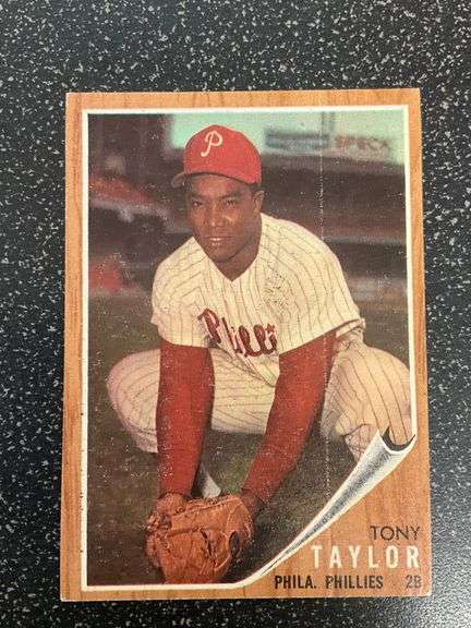 1962 Topps Tony Taylor Baseball Card #77, Philadelphia Phillies