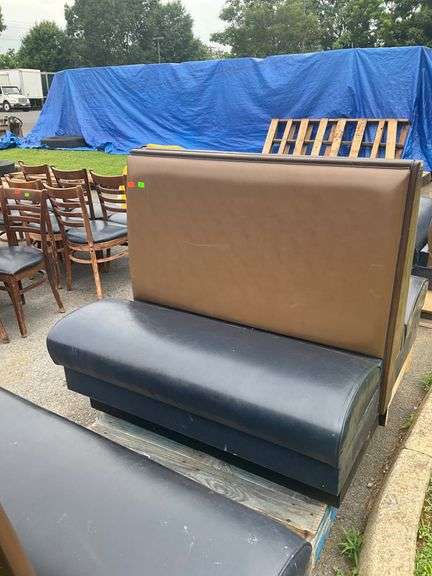 Restaurant Seating Booth with Two-Tone Upholstery, 36-Inch Sitting