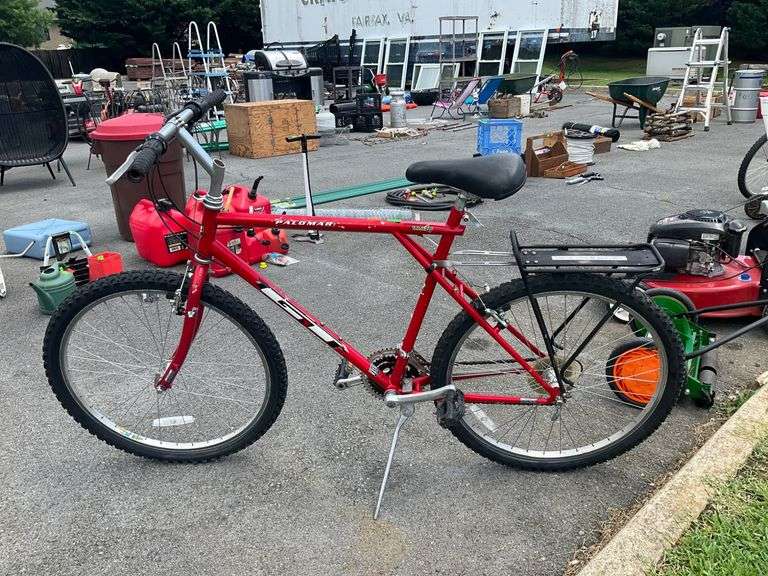 GT Palomar Red Bicycle with Rear Cargo Rack and Triple Triangle Technology