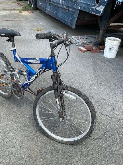 Blue NEXT 18-Speed Full Suspension Bicycle