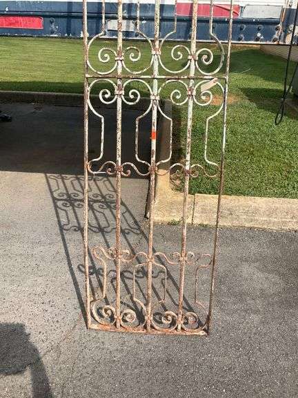 Ironworks Panel with Decorative Scroll Design, 87”Hx21.5”W