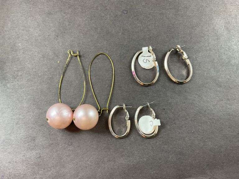 Three Sets Of Earrings