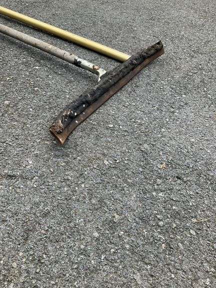 Gravel Rack and Floor Squeegee with Metal Handles