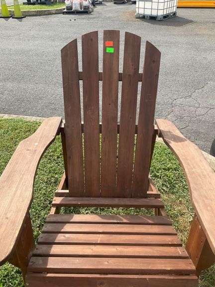 Outdoor Adirondack-Style Chair in Brown Finish