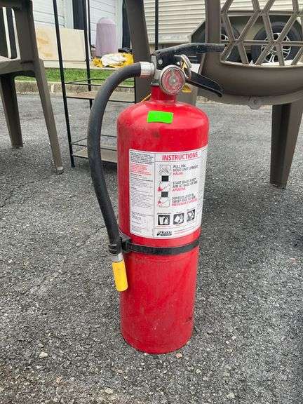 Red Dry Chemical Fire Extinguisher, Charged, 15″H