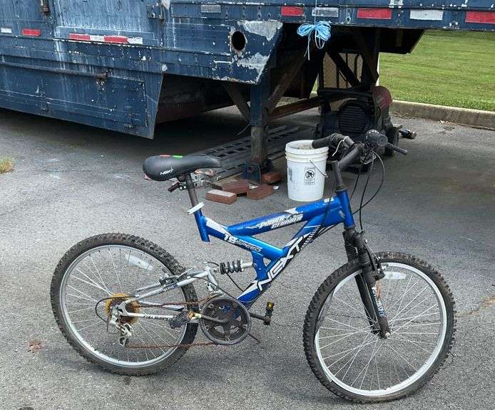 Blue NEXT 18-Speed Full Suspension Bicycle