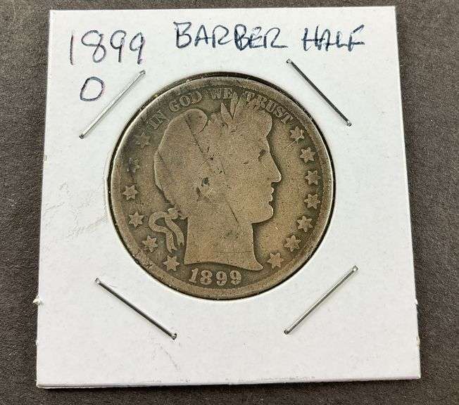 1899 O barber half dollar