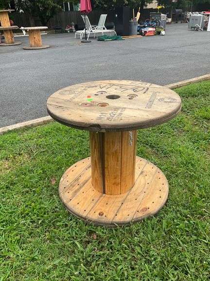 Wooden Spool, 24-Inch Height and 28-Inch Diameter