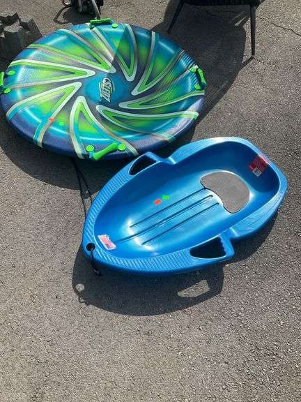 Foam Sled with Four Handles and Plastic Sled Set