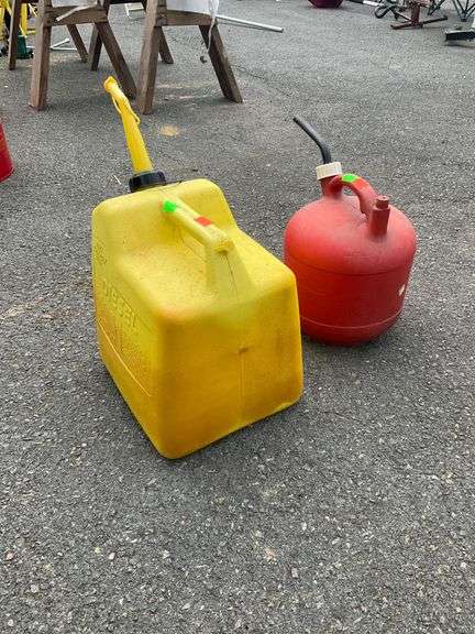 Five-Gallon Diesel Fuel Can and 2 1/2-Gallon Fuel Can with Spouts