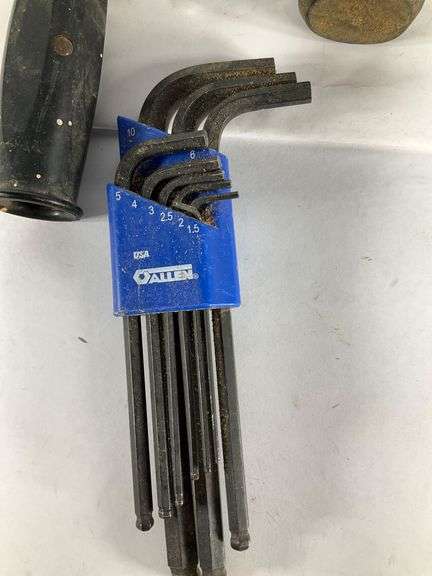 Hand Tools Including Hammers, Allen Key Set, and Measuring Tools - Hash ...