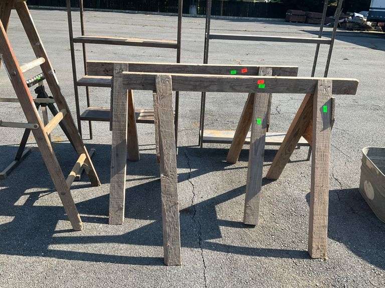 Wooden Sawhorses