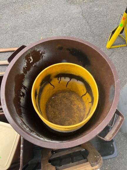 Plastic Bin with Trashcans and Planter Dolly