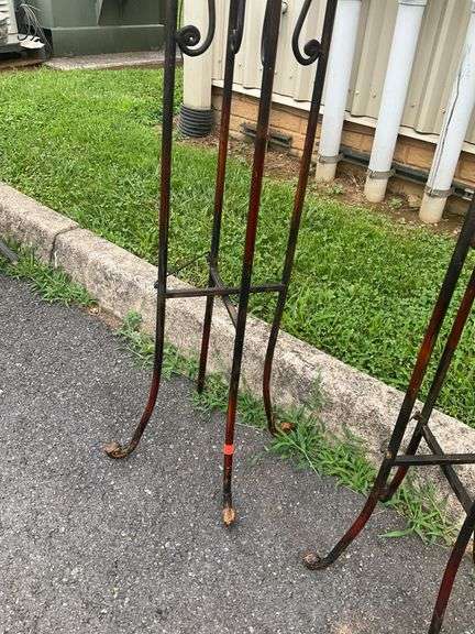 Freestanding Metal Plant Stands with Decorative Bowls